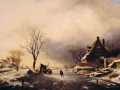 Winter Scene with Skaters landscape Charles Leickert